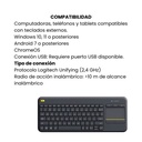 Teclado Inalámbrico LOGITECH K400 Plus Con TouchPad Negro
