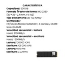 Unidad Original De Estado Solido Ssd Hp 500Gb Ex900 M.2 PCIe
