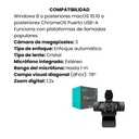 Cámara Logitech C920s FHD 1920x1080p 30fps 3mpx zoom1.2x CableUSB
