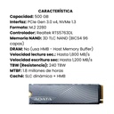 Disco sólido SSD interno Adata Swordfish 500GB PCIE