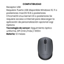 Mouse Inalámbrico Logitech M170 Gris con Conexión USB