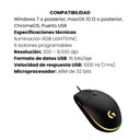 Mouse Gamer Logitech G203 Lightsync Negro con Iluminación Personalizada