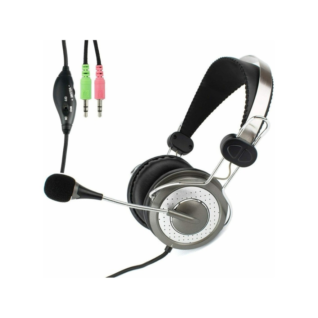 Audífono Diadema Genius HS-04SU 2 Plug 3.5mm Gris