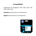 Cartucho Original De Tinta Hp 711 Cian, 29 ml