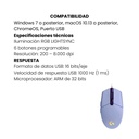 Mouse Gamer Logitech G203 Lightsync Lila con Iluminación Personalizada