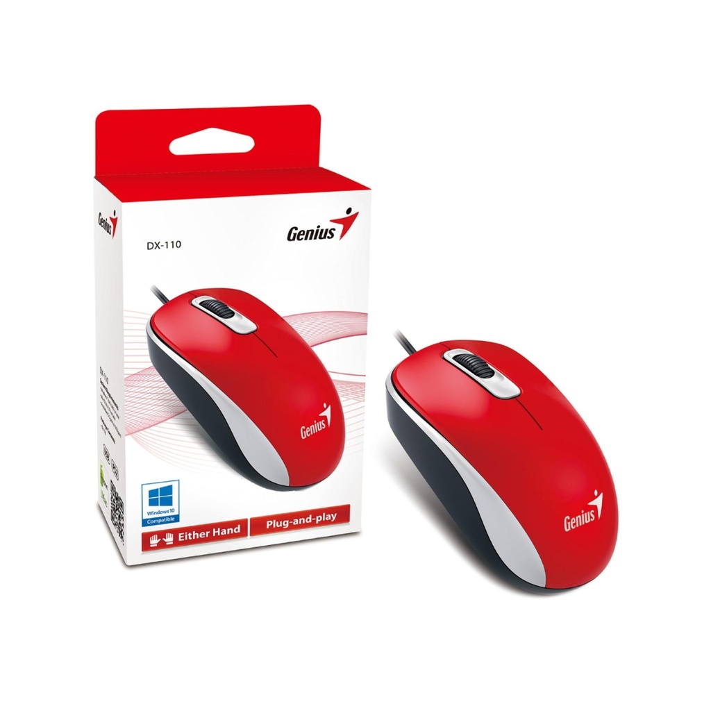 Mouse inalambrico Genius DX-110 USB Rojo