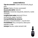Mouse Genius, con entrada USB, optico retractil negro