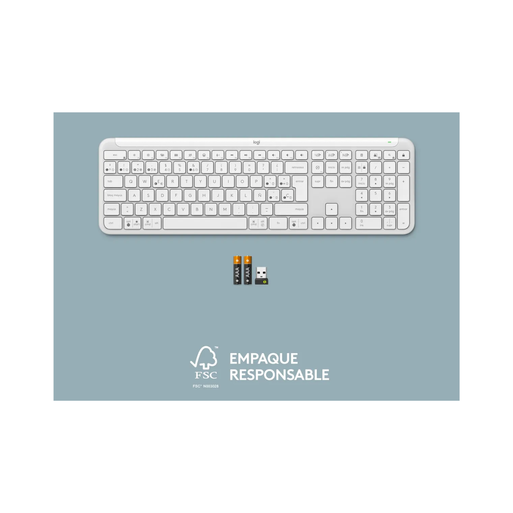 Teclado Logitech K950 Signature Slim Bluetooth-Inalambrico Blanco