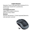 Mouse Logitech M185 Inalambrico Negro-Gris