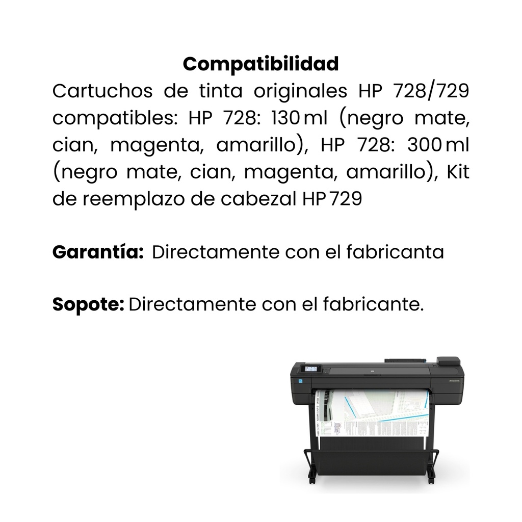 Plotter Hp Designjet T730 De 36 Pulgadas F9A29D