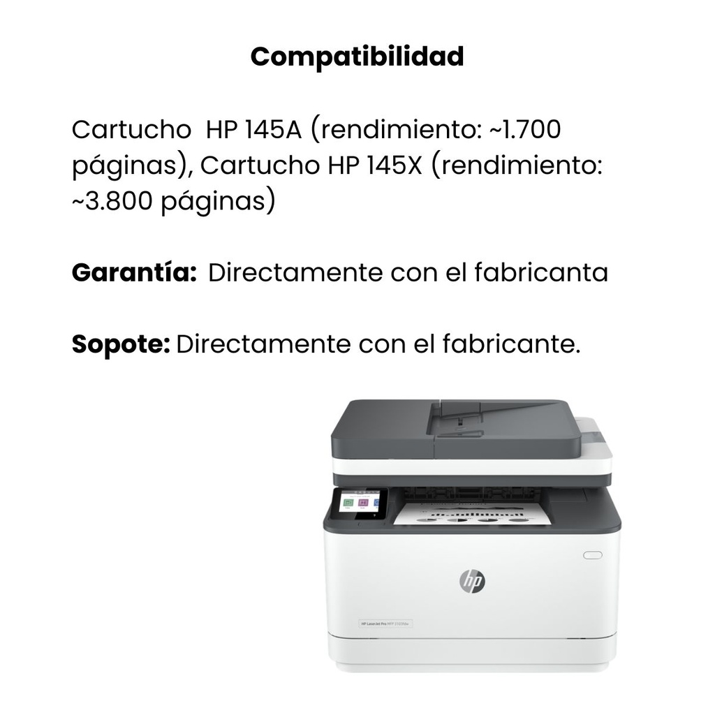 Impresora HP LaserJet multifuncional M3103fdw Blanca