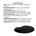 Pad Mouse Star Tec SL-M-007 Con Soporte para Muñeca Negro