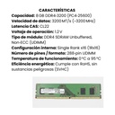 Memoria Micron DDR4 8GB Udimm MTA4ATF1G64AZ-3G2E1