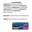 Cartucho Original De Tóner Brother TN227M Alto rendimiento Magenta, 2.300 Páginas