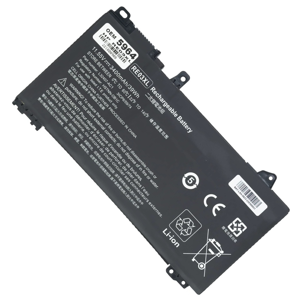 Batería OEM Para Portátil HP RE03XL