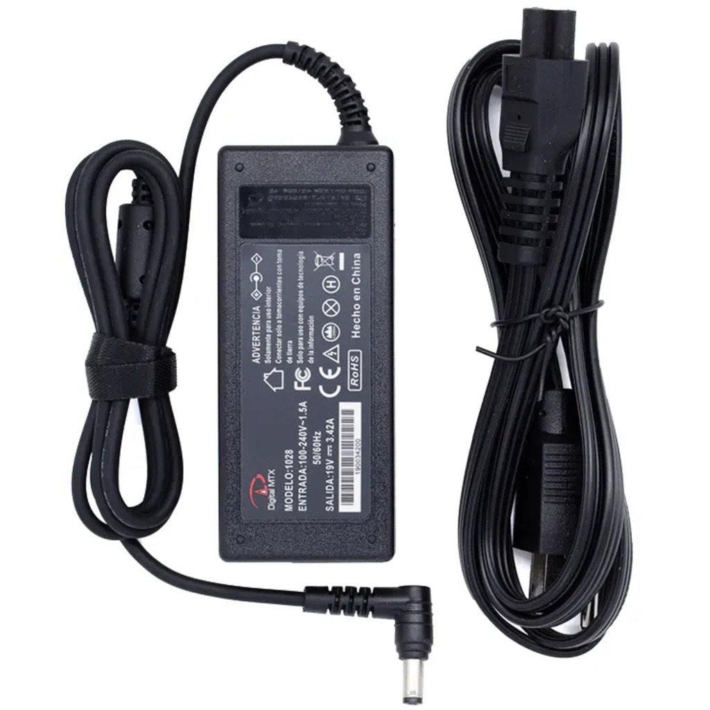 Cargador Para Portátil Toshiba 19V 3.42 Genérico 