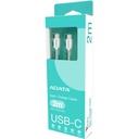 Cable Blanco USB-C ADATA CACC-200PN 2 Metros, 100W Soporta Carga Rápida PD3.0 Y QC3.0
