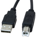Cable Usb 2.0 De 1,8 mts Para Impresora Negro