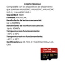 Memoria Micro SD Extreme PRO SanDisk Class10-32GB