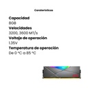 Memoria RAM XPG Negra Spectrix D50 8GB DDR4 Alto Rendimiento