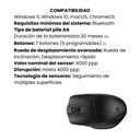Mouse HP 480 Comfort Bluetooth - Negro