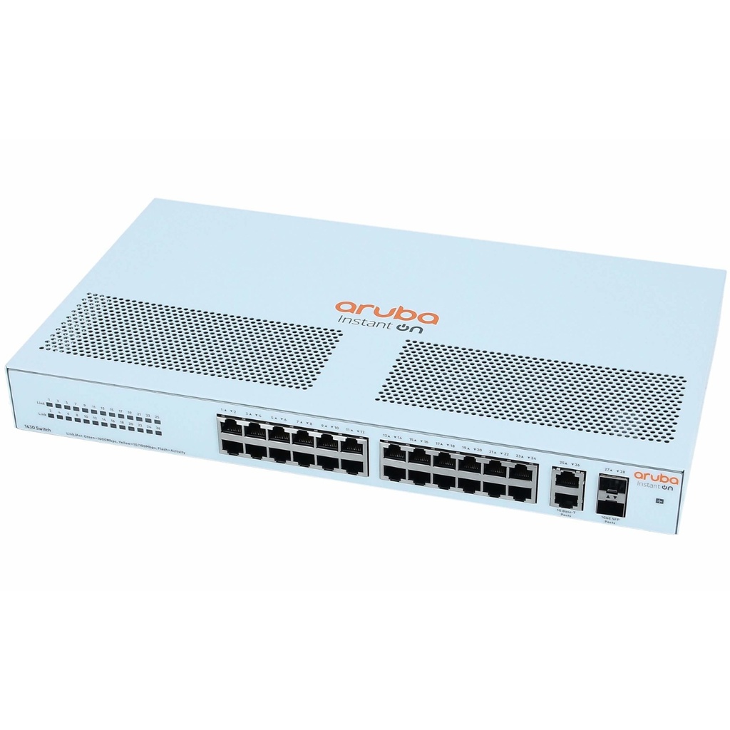 Switch Aruba Instant On R8R50A 1430 26G 2SFP Color Blanco  
