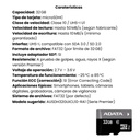 Memoria Micro SD Adata con Adaptador SD Class 10UHS 32GB