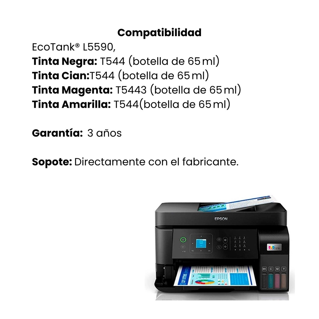 Impresora Multifuncional EPSON Ecotank L5590 Negro