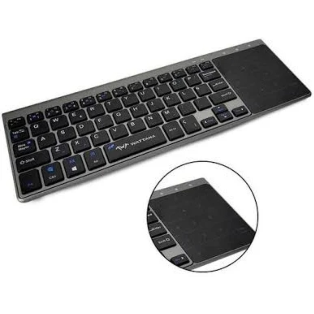 Teclado Inalámbrico Wattana W-T10 Con Touchpad Color Negro 
