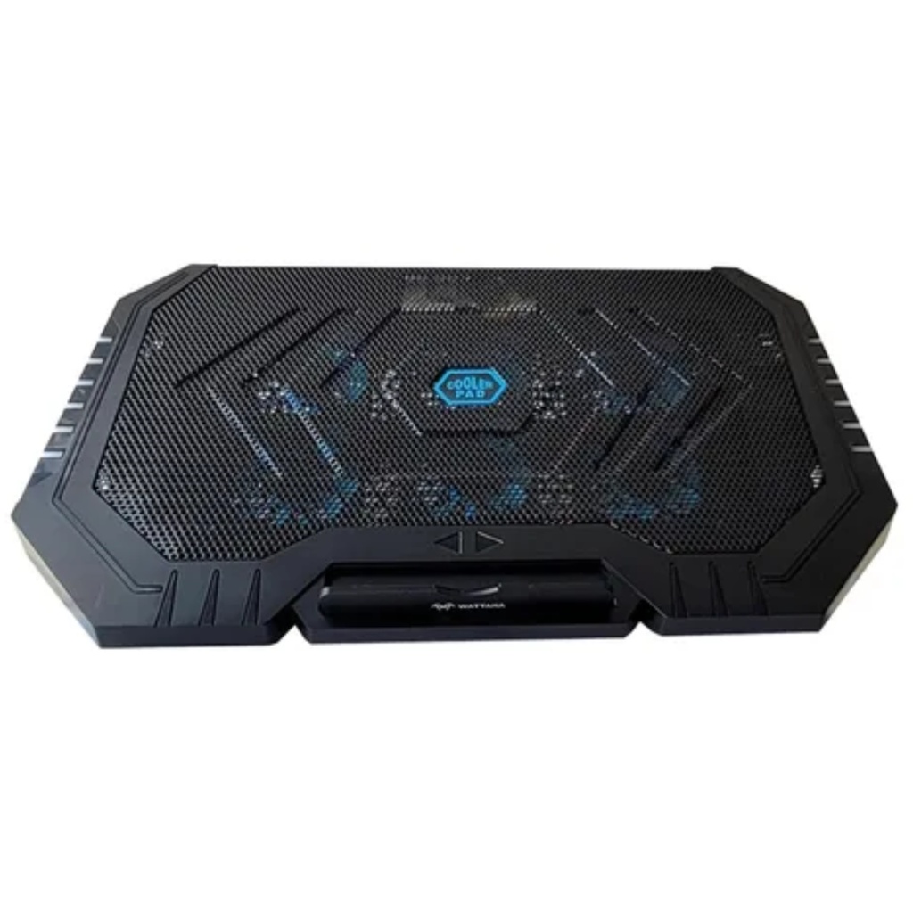 Base Refrigerante Gamer Wattana W-BR10 6 Ventiladores RGB Color Negro 