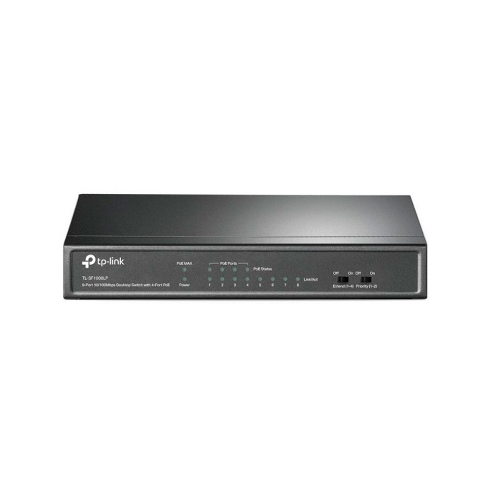 Additional Image for Switch TPLINK de Escritorio de 8 Puertos a 10 / 100Mbps con PoE en 4 Puertos NO Administrable COLOR Negro