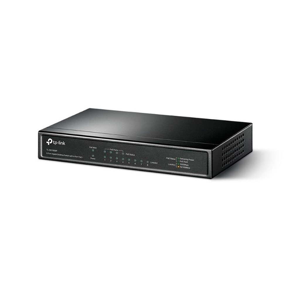 Additional Image for Switch Gigabit de 8 puertos con PoE de 4 puertos COLOR Negro