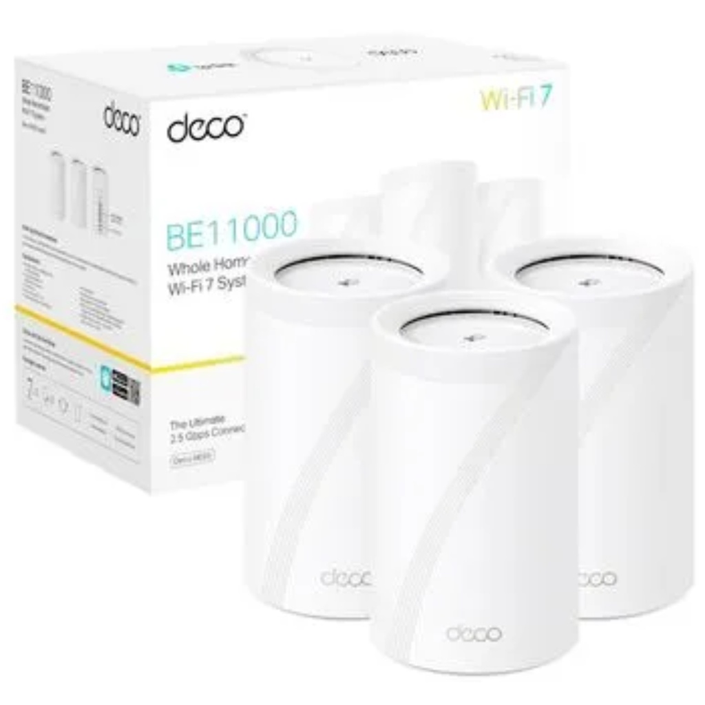 Router TP-LINK Sistema Mesh Deco 2 Nodos BE11000 Wi-Fi 7 Triple Banda Color Blanco 
