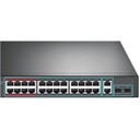 Switch TP-LINK 24 Puertos 10/100Mbps+2-Port Gigabit PoE+No Gestionable Color Negro