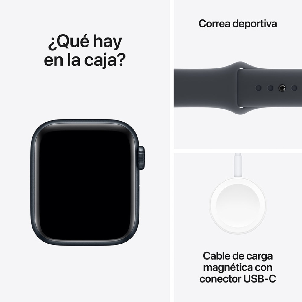 Apple Watch SE GPS 40mm Midnight Aluminium Case with Midnight Sport Band - S/M