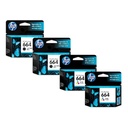 Kit Cartuchos De Tinta HP 664 Original 2 Color Negro Y 2 Tricolor