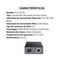 Convertidor De Fibra Bidireccional SC WDM De 10/100/1000 Mbps A 1000 Mbps FC311B-20 Negro