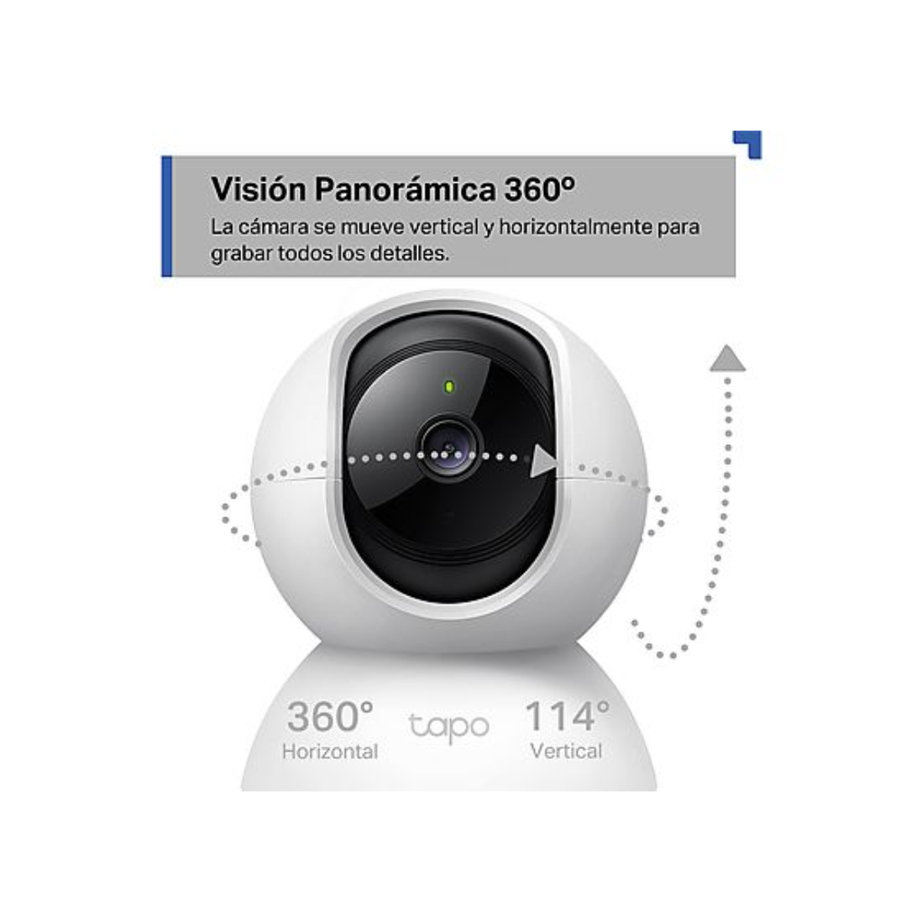 Camara Wifi Tp-Link Tapo C210 2K Giratoria Voz App Celular - Blanco