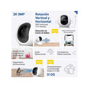 Camara Wifi Tp-Link Tapo C210 2K Giratoria Voz App Celular - Blanco