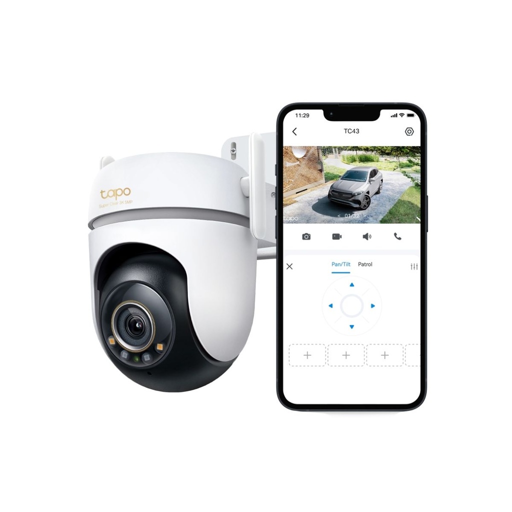 Cámara TP-LINK Tapo TC43 Wi-Fi Exterior 360° 3K con Detección Inteligente 