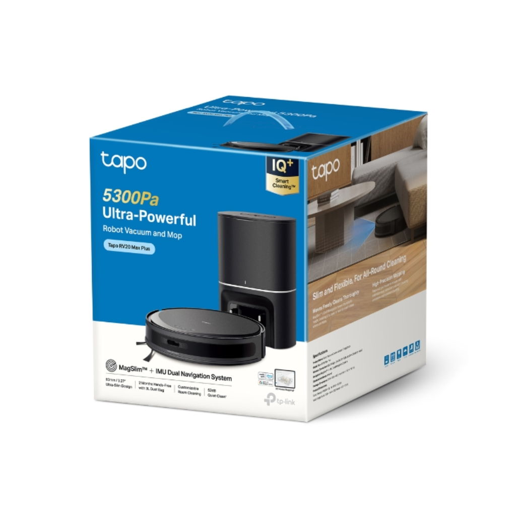 Robot aspirador y trapeador con navegación LiDAR MagSlim™ y succión de 5300 Pa con base de vaciado automático