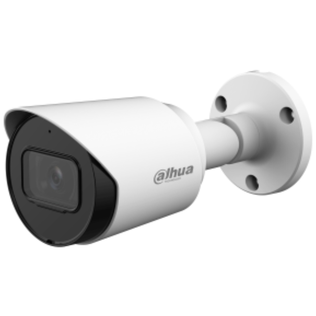 Cámara Dahua De Seguridad Bullet, 2MP, Lente Fijo 2,8mm, 4 En 1 CVI/TVI/AHD/CVBS), Metal, IR30m, IP67, 12VDC,Color Blanco