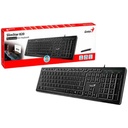 Teclado Alámbrico Genius SlimStar 820 Delgado Retroiluminado Color Negro