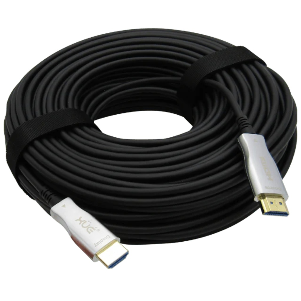Cable XUE HDMI Fibra Óptica 4K 2160P V2.0 50M ARC 18Gbps Negro