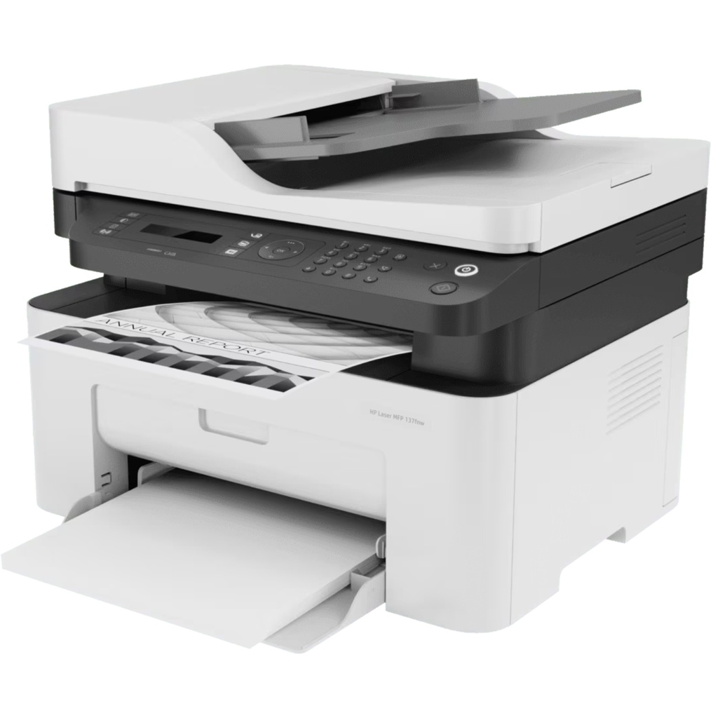 Impresora Multifuncional HP Láser 137fnw Monocromo Wifi Blanca