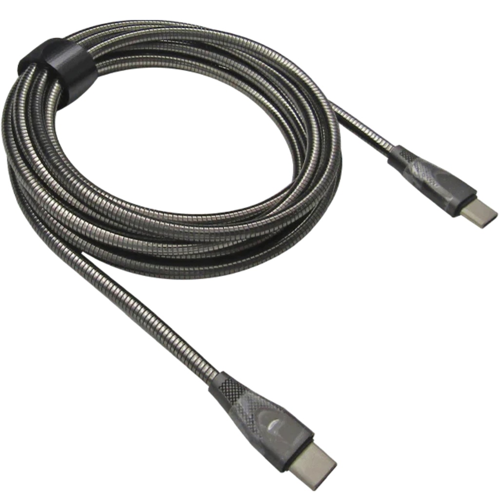 Cable XUE USB-C A USB-C 65W 6A 2M BRAIDED LAPTOP Garantía 1 Año Gris