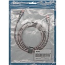 Cable XUE USB-C A USB-C 65W 6A 2M BRAIDED LAPTOP Garantía 1 Año Gris