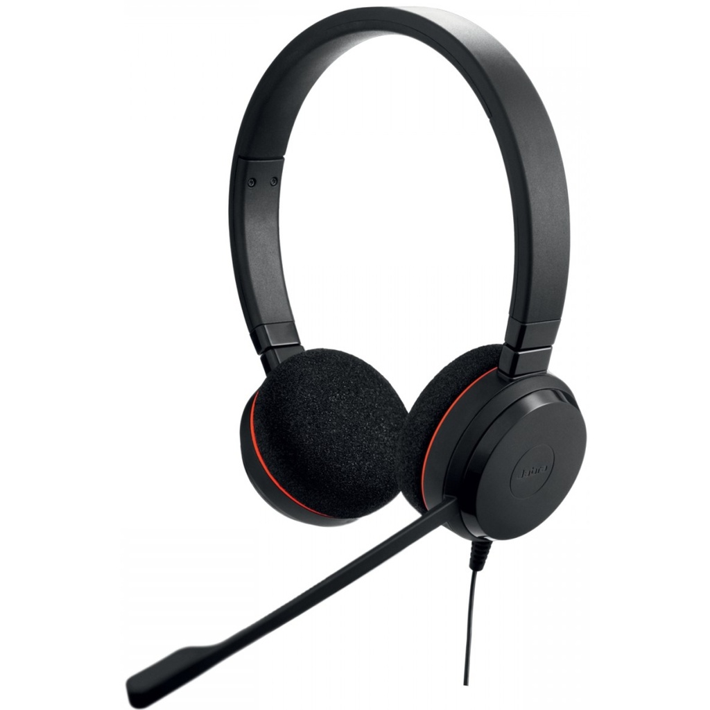 Audífonos Diadema Jabra Evolve 20 Stereo MS USB C/A Adapte Negros