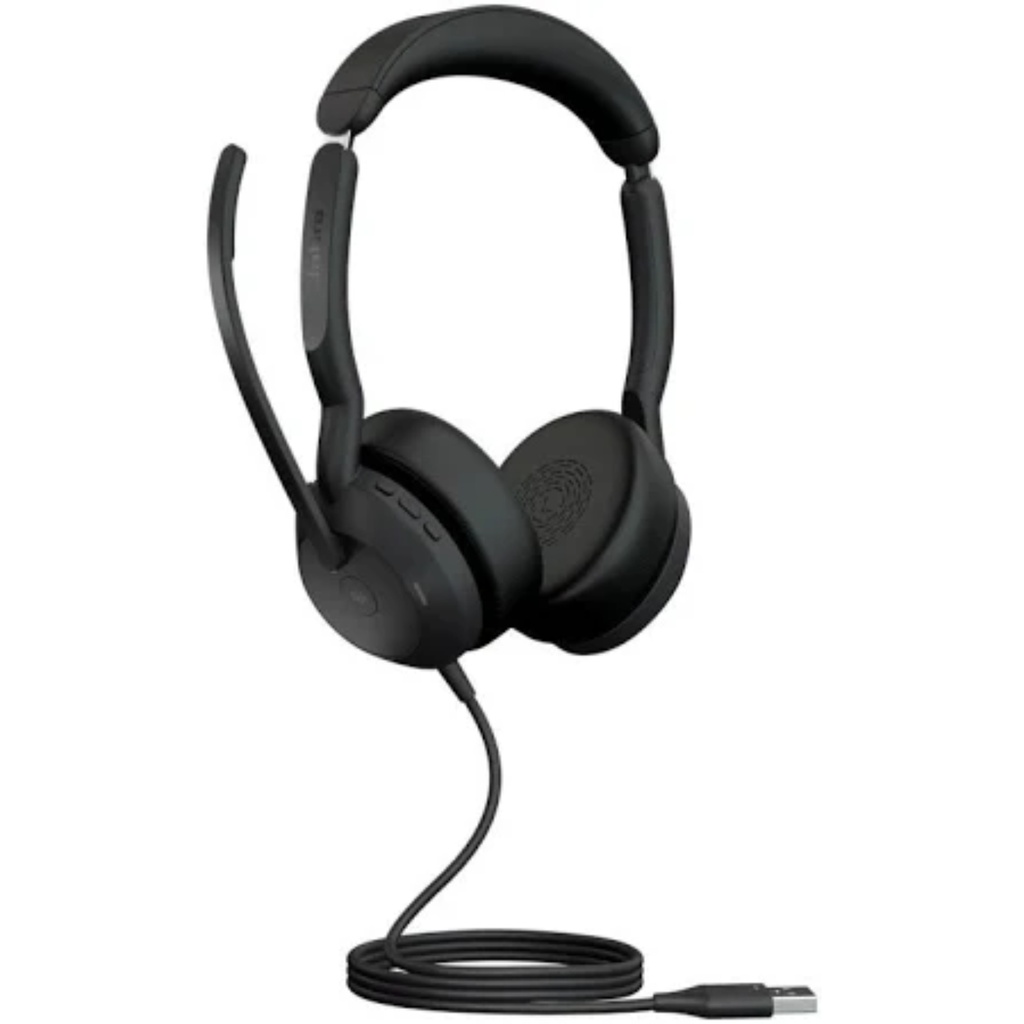 Audífonos Diadema Alámbricos Jabra Evolve2 50 USB C/A MS Stereo Negros