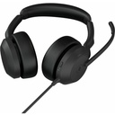 Audífonos Diadema Alámbricos Jabra Evolve2 50 USB C/A MS Stereo Negros